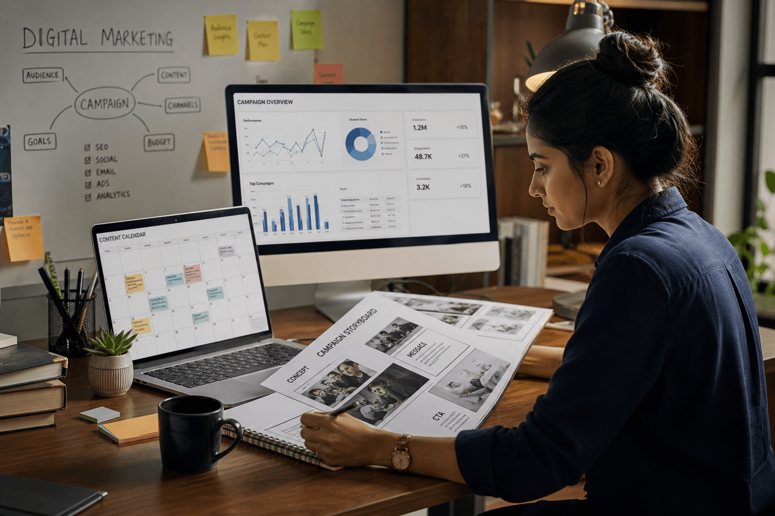 Digital Marketing with AI practical learning session